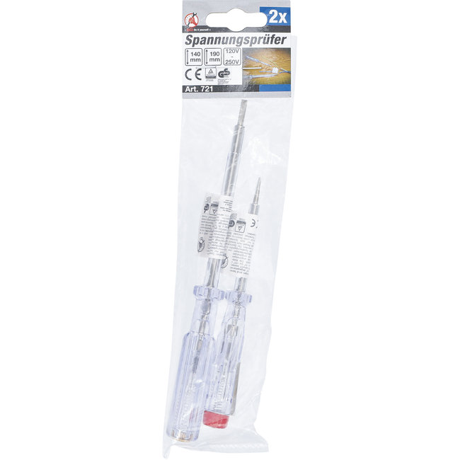 BGS Spanningstester 120 - 250 Volt, 140 / 190 mm, 2 delig
