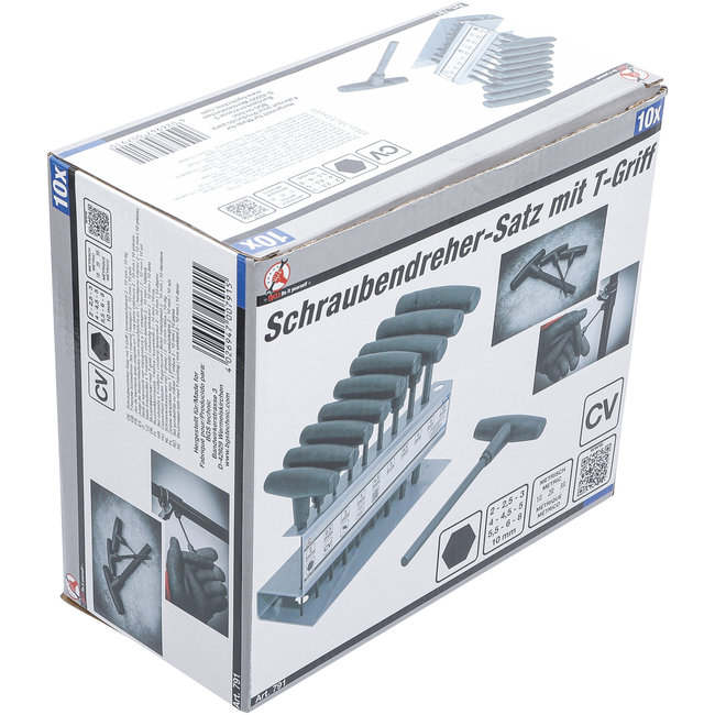BGS Schroevendraaierset met T-greep 2 - 10 mm inbus 10 delig