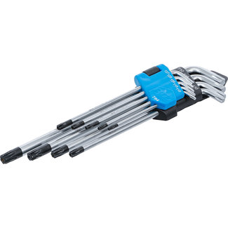 BGS technic Stiftsleutelset extra lang torx met boring T10 - T50 9 delig