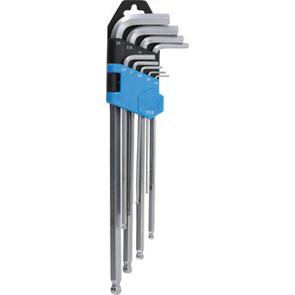 BGS technic Stiftsleutelset inches inbus met kogelkop 1/16" - 3/8" 9 delig