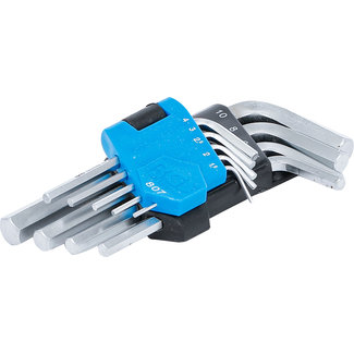 BGS technic Stiftsleutelset kort inbus 1,5 - 10 mm 9 delig
