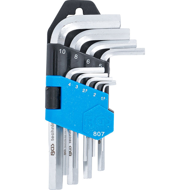 BGS Stiftsleutelset kort inbus 1,5 - 10 mm 9 delig