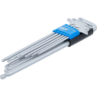 BGS technic Stiftsleutelset extra lang torx met kogelkop T10 - T50 mm 9 delig