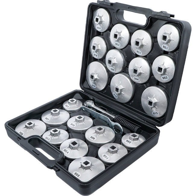BGS Oliefiltersleutelset gietaluminium 1/2" 23 delig