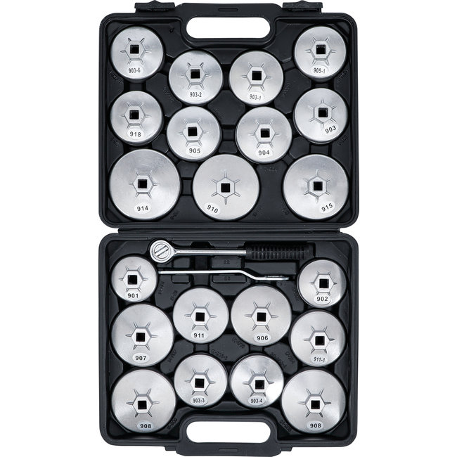 BGS Oliefiltersleutelset gietaluminium 1/2" 23 delig
