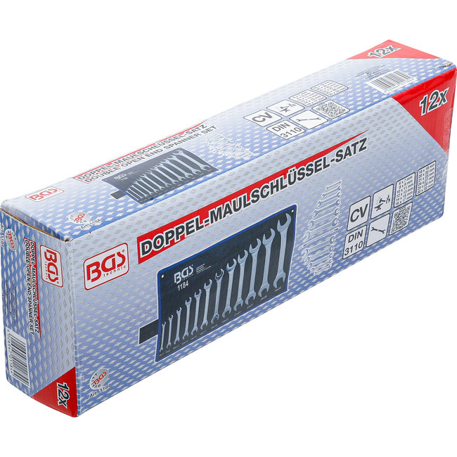 BGS Steeksleutelset 6x7 - 30x32 mm 12 delig