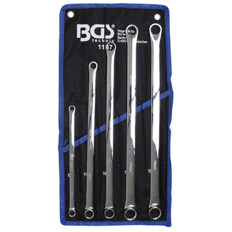 BGS technic Ringsleutelset extra lang, vlak 8 - 19 mm 5 delig