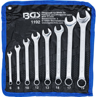 BGS technic Steekringsleutelset 6 - 19 mm, 8 delig