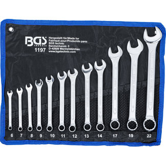 BGS technic Steekringsleutelset 6 - 22 mm, 12 delig