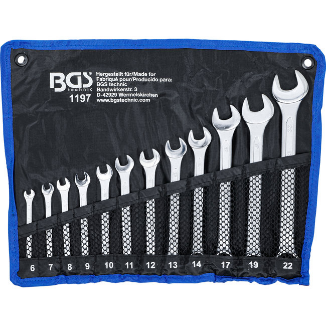 BGS Steekringsleutelset 6 - 22 mm, 12 delig
