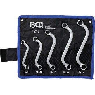 BGS technic Ringsleutelset S-model 10 x 11 - 18 x 19 mm 5 delig