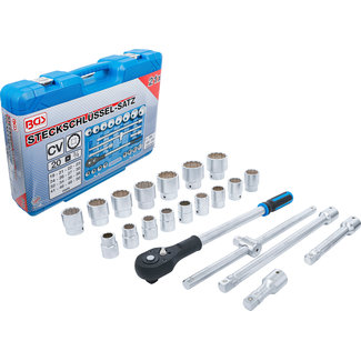 BGS technic Dopsleutelset twaalfkant 3/4" 21 delig