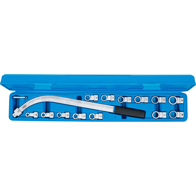 BGS Spanrolsleutelset twaalfkant 12 - 19 mm / E-profiel E10 - E18 15 delig