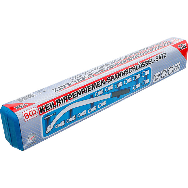 BGS Spanrolsleutelset twaalfkant 12 - 19 mm / E-profiel E10 - E18 15 delig