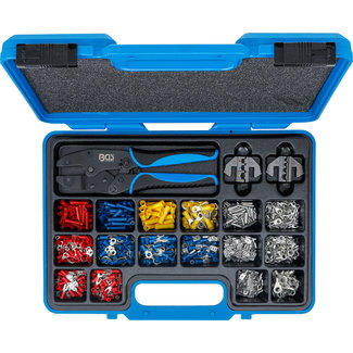 BGS technic Krimptangset met 2 paar bekken en kabelschoenassortiment 1000 delig