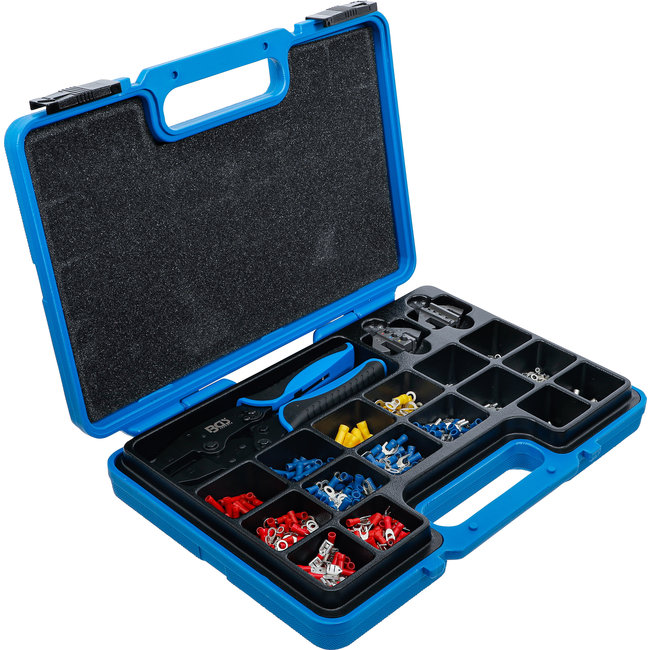 BGS Krimptangset met 2 paar bekken en kabelschoenassortiment 1000 delig
