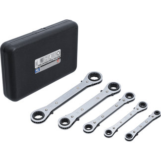 BGS Do it yourself Ratel ringsleutelset, recht, omschakelbaar 6 x 8 - 19 x 22 mm 5 delig