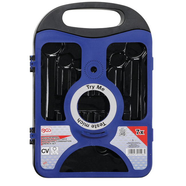 BGS Ratel ringsteeksleutelset 8 - 19 mm 7 delig