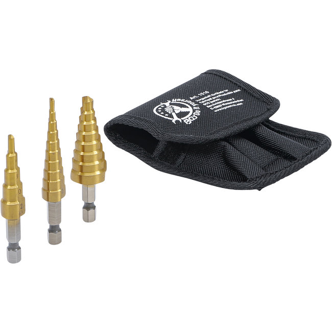 BGS HSS-trappenborenset 3 - 20 mm 3 delig