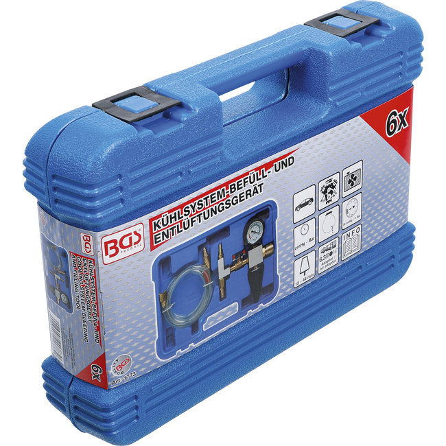 BGS Koelsysteem vul en ontluchtingsapparaat 6 delig