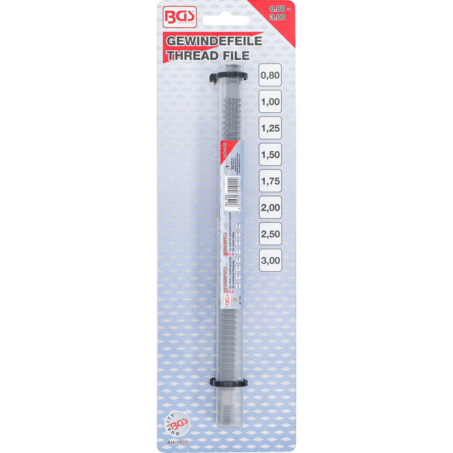 BGS Draadvijl binnen- en buitendraad metrisch 0,80 - 3,00 mm