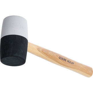 BGS technic Rubberhamer Hickory-steel zwart-witte kop Ø 63 mm 840 g