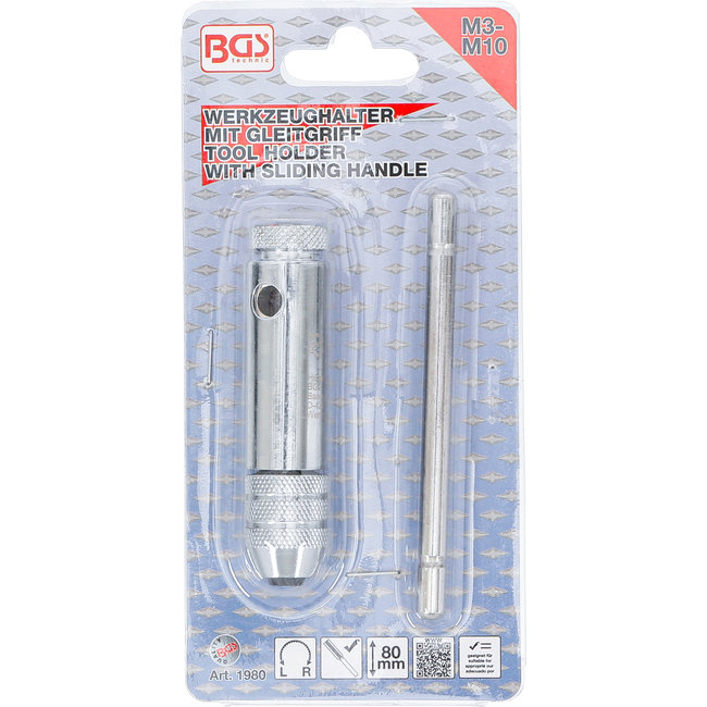 BGS Tapkruk met ratel (M3 - M10), 80 mm