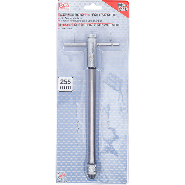 BGS Tapkruk lang met ratel (M3 - M10), 255 mm