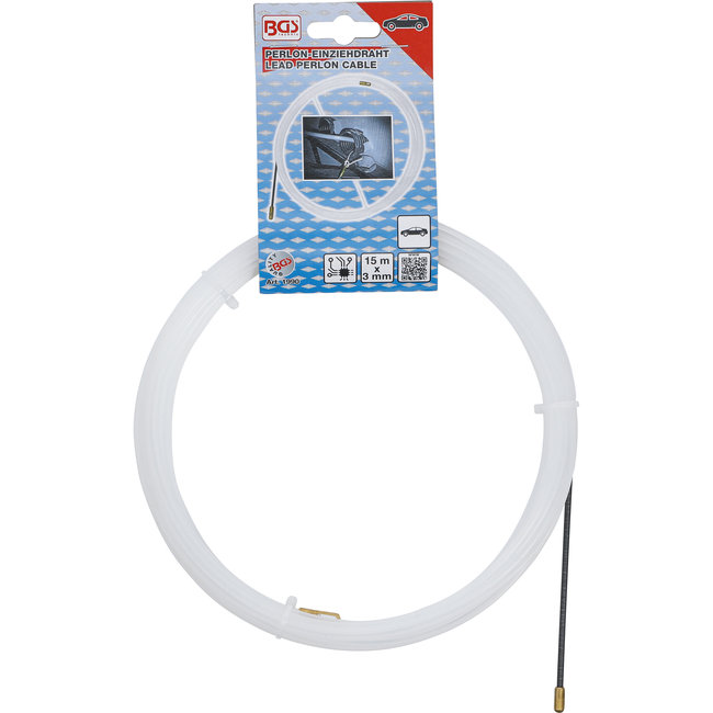 BGS Perlon-intrekdraad 15 x 3 mm
