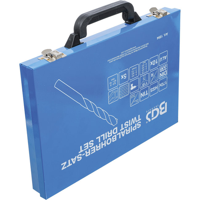 BGS Spiraalborenset HSS titanium gecoat 1 - 10 mm 170 delig