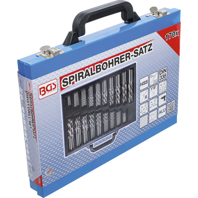 BGS Spiraalborenset HSS 1 - 10 mm 170 delig