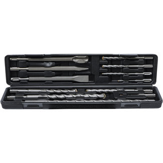 BGS Do it yourself Hamer-, boor- en beitelset SDS, hardmetalen punt 5 - 20 mm 12 delig