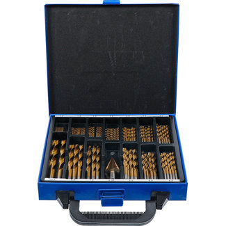 BGS technic Spiraalboren en Trappenboorset HSS titanium gecoat 1 - 10 mm 119 delig