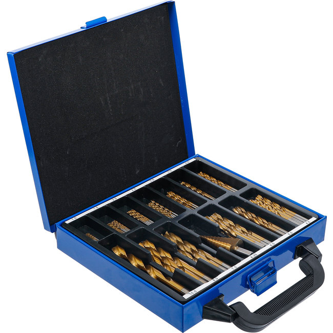 BGS Spiraalboren en Trappenboorset HSS titanium gecoat 1 - 10 mm 119 delig