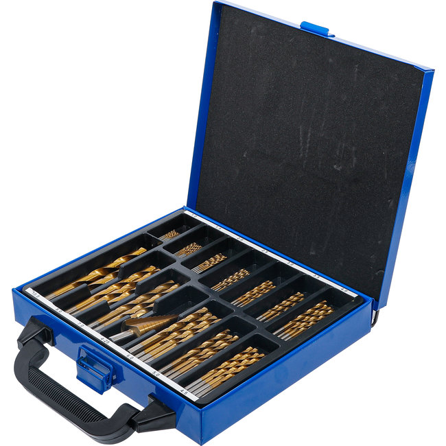 BGS Spiraalboren en Trappenboorset HSS titanium gecoat 1 - 10 mm 119 delig