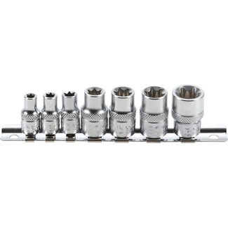 BGS technic Doppenset E-profiel 1/4" en 3/8" E6 - E16, 7 delig