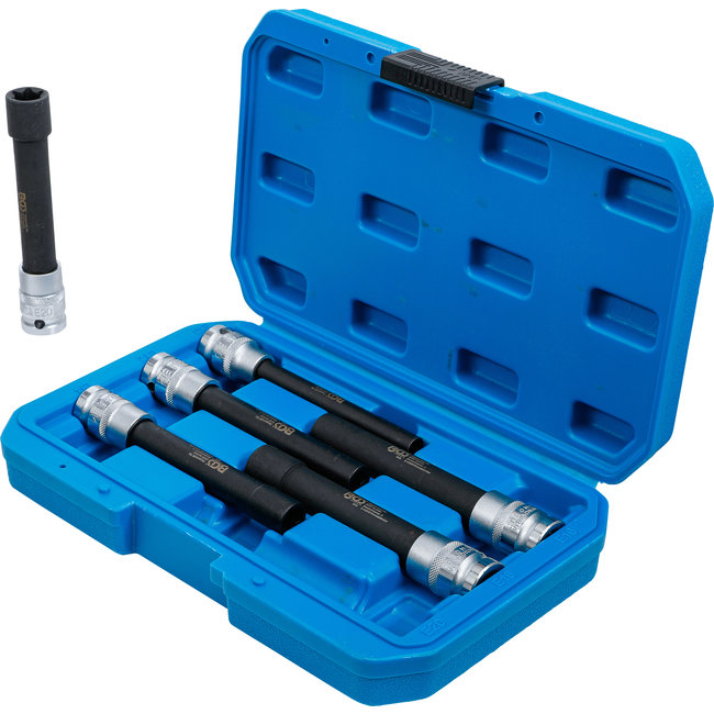 BGS Doppenset E-profiel, extra lang 1/2" E10 - E20, 6 delig