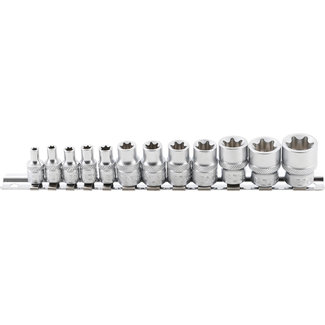 BGS technic Doppenset E-profiel 1/4" en 3/8" E4 - E20, 12 delig