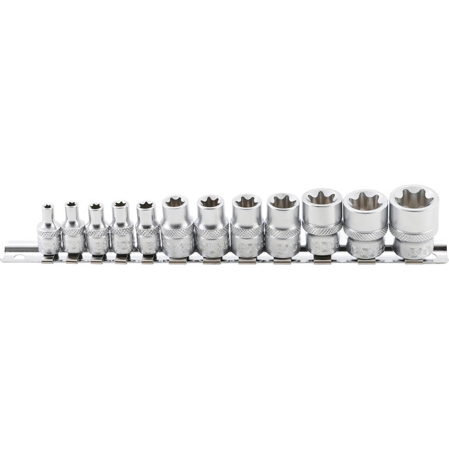 BGS Doppenset E-profiel 1/4" en 3/8" E4 - E20, 12 delig