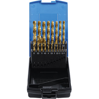 BGS technic Spiraalborenset HSS-G titanium gecoat 1 - 10 mm 19 delig