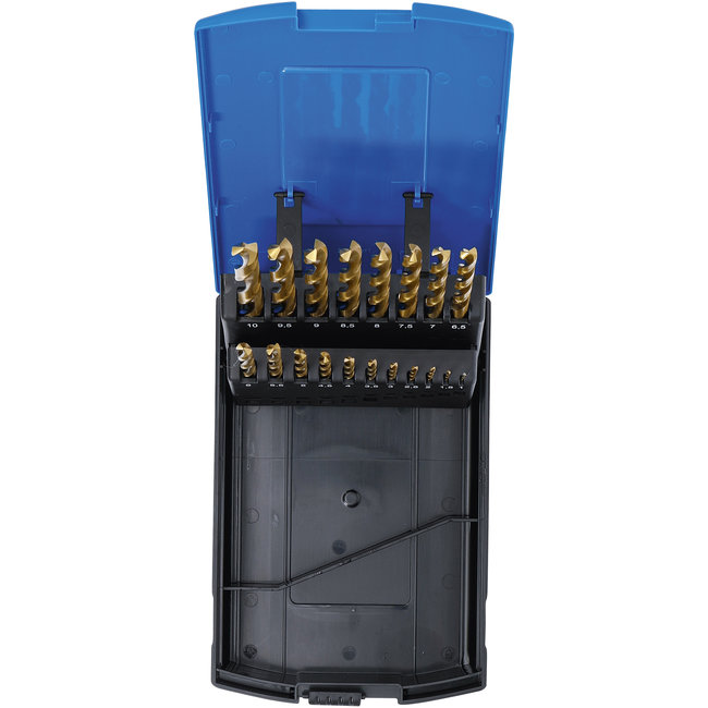 BGS Spiraalborenset HSS-G titanium gecoat 1 - 10 mm 19 delig
