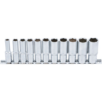 BGS technic Doppenset zeskant, diep 3/8" 8 - 19 mm 11 delig