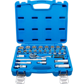 BGS technic Dopsleutelset golfprofiel 3/8" 26 delig