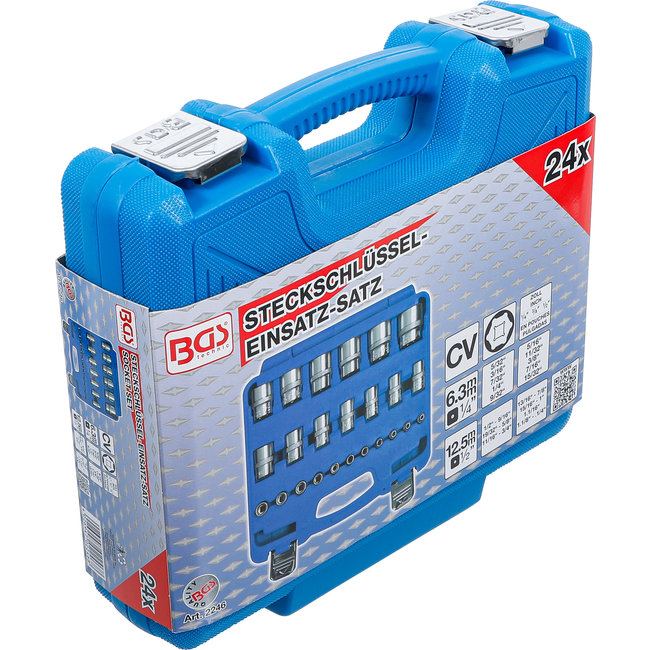BGS Doppenset zeskant 1/4" en 1/2" inches 24 delig