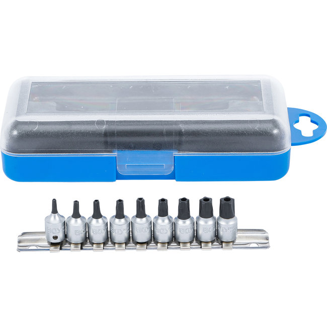 BGS Dopsleutelbitset 1/4" Torx-plus met boring 9 delig