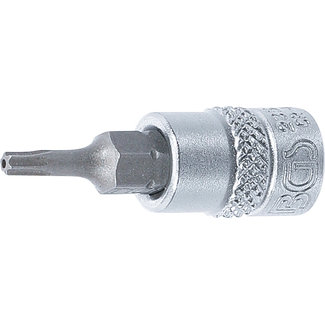 BGS technic Dopsleutelbit 1/4" Torx met boring T10
