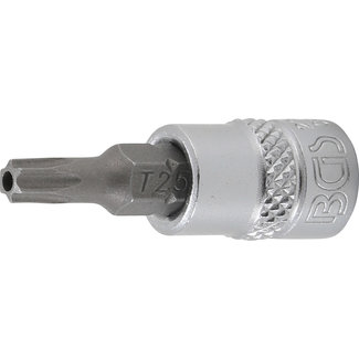 BGS technic Dopsleutelbit 1/4" Torx met boring T25