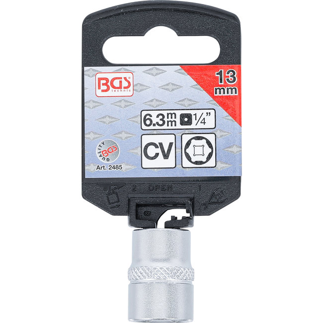 BGS Dopsleuteldop zeskant 1/4" 13 mm