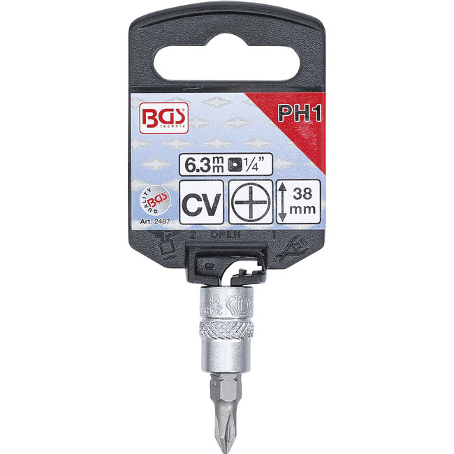 BGS Dopsleutelbit 1/4" kruiskop PH1
