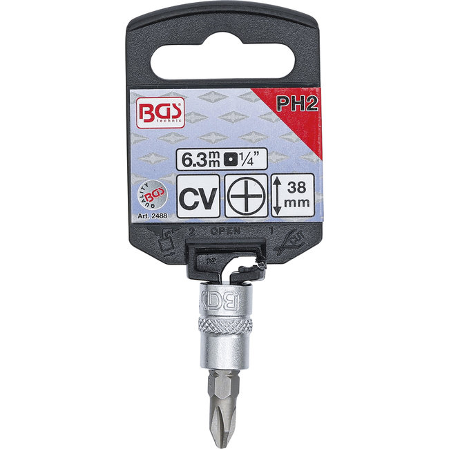 BGS Dopsleutelbit 1/4" kruiskop PH2